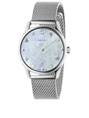 G-Timeless Steel Mesh-Bracelet Watch