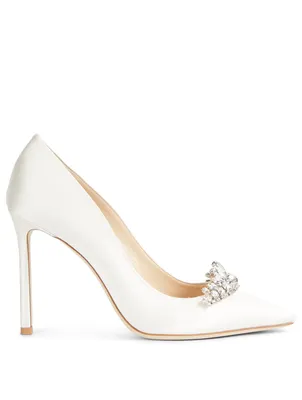 Romy 100 Satin Pumps With Crystals