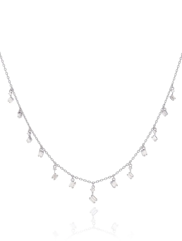 Cascade Fireworks 18K White Gold Necklace