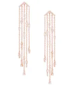 Fireworks 18K Rose Gold Cascade Chandelier Earrings With Diamonds