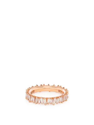 Fireworks 18K Rose Gold Eternity Ring With Diamonds