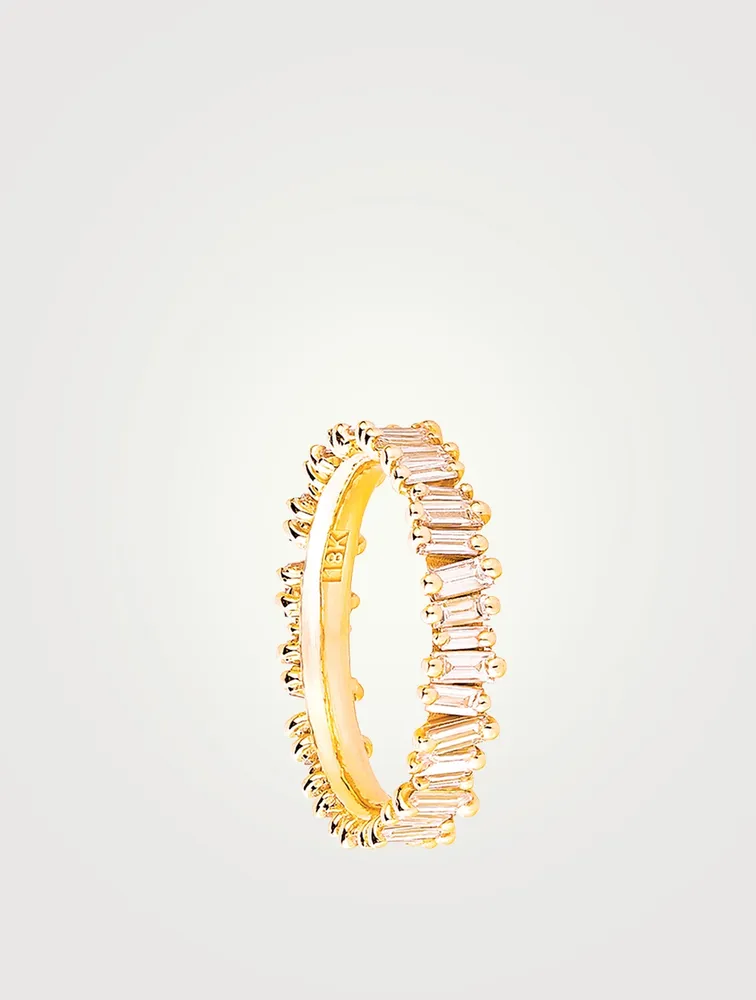 Fireworks 18K Gold Eternity Ring With Diamonds