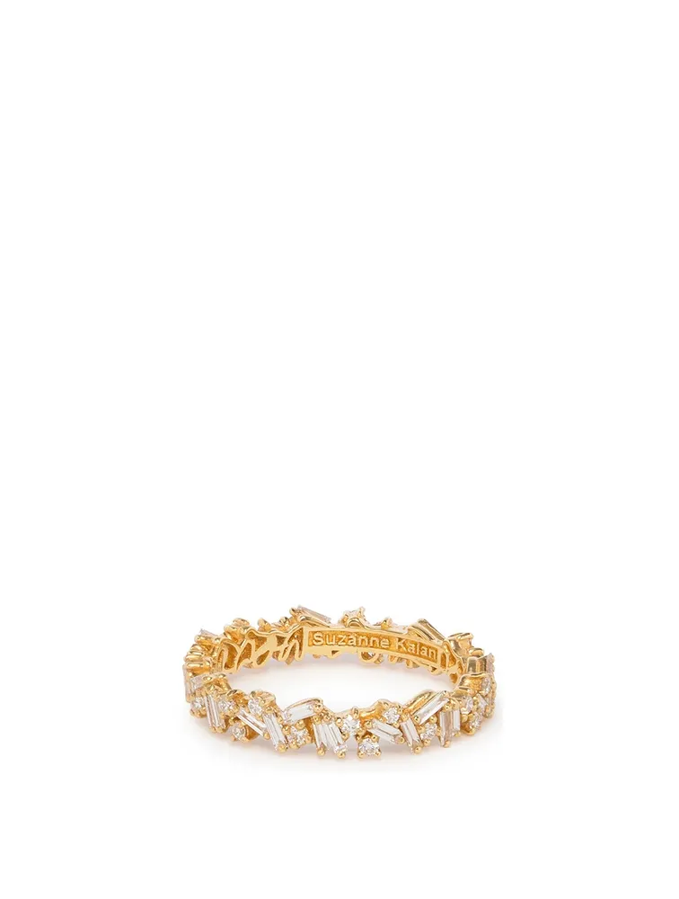 Small Bliss 18K Yellow Gold Mix Ring With Diamonds