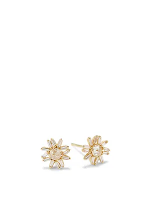 One Of A Kind Fireworks 18K Gold Earrings With Diamonds