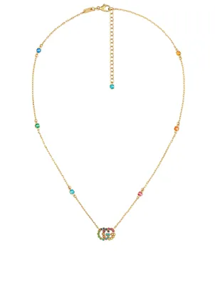 Rainbow Double G 18K Gold Necklace