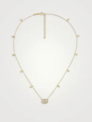 GG Running 18K Gold Necklace With Diamonds