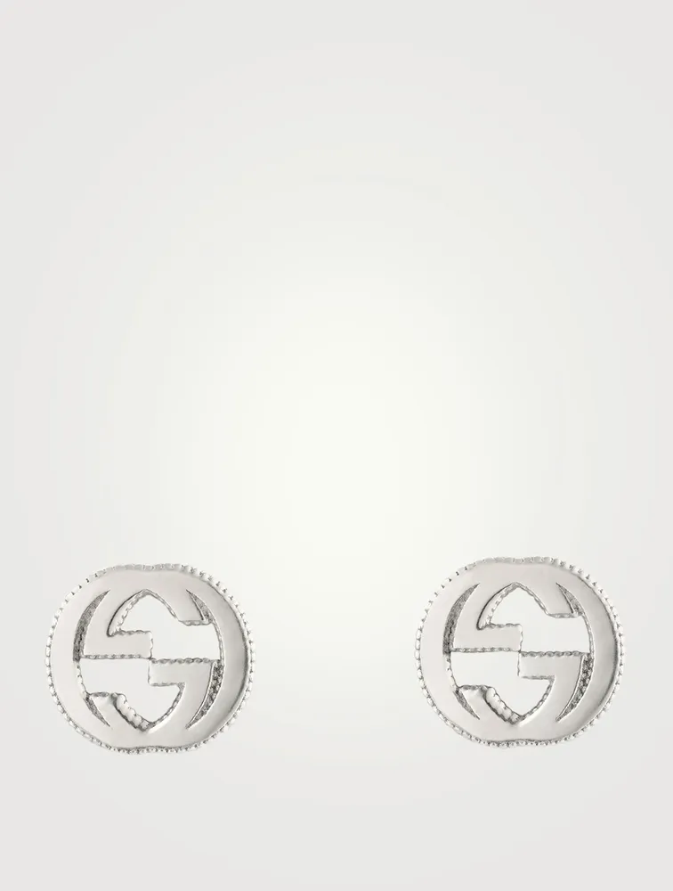 Interlocking G Sterling Silver Stud Earrings