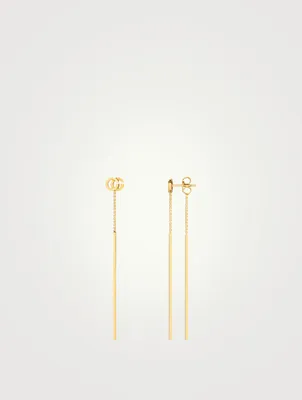 GG Running 18K Gold Bar Drop Earrings