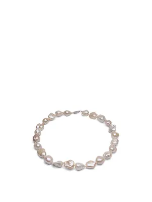 18K White Gold Graduated Pearl Necklace