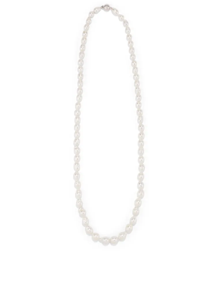 18K White Gold Pearl Necklace