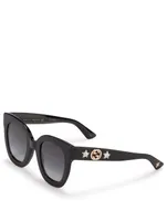 Square Sunglasses With Crystal Stars