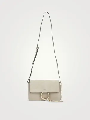 Small Faye Leather And Suede Shoulder Bag