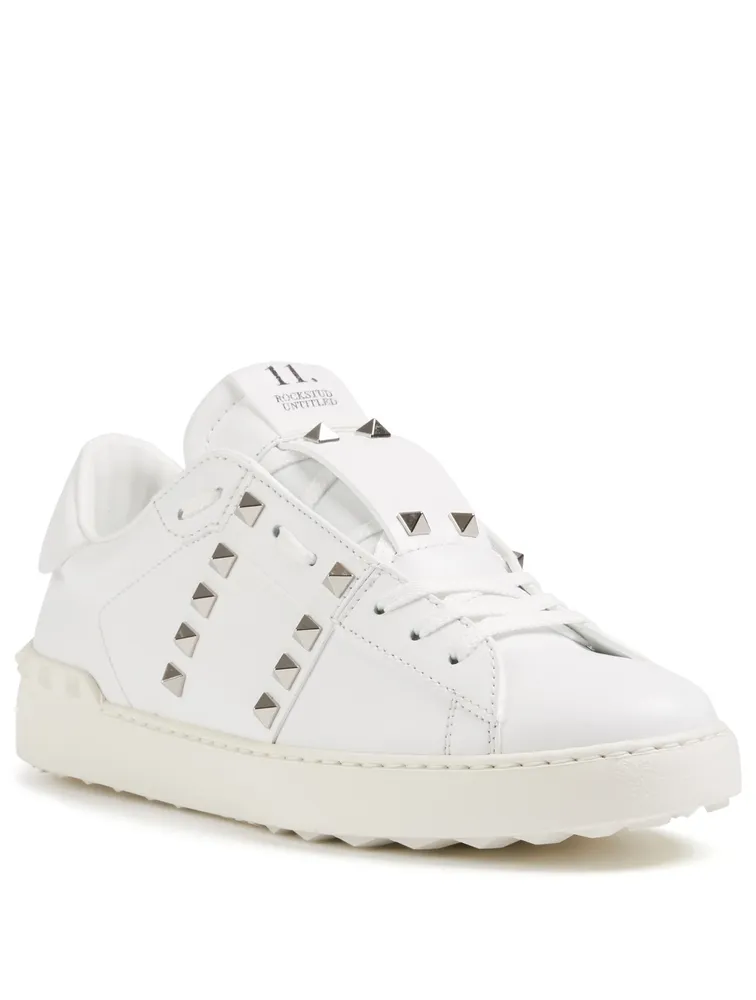 Rockstud Untitled Leather Sneakers