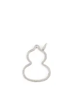 Medium Wulu 18K White Gold Pendant With Diamonds