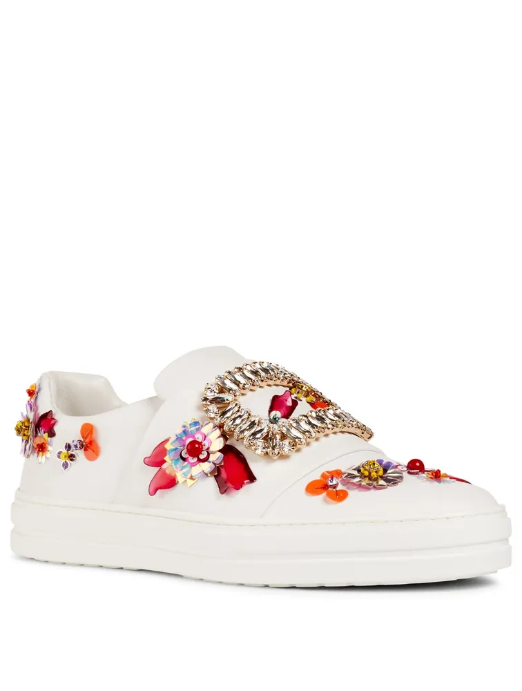 Sneaky Viv' Blooming Flower Leather Sneakers