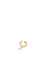 Love Letter 14K Gold Pavé Stud A to Z With Diamonds