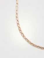 24-Inch 18K Rose Gold Chain Link Necklace