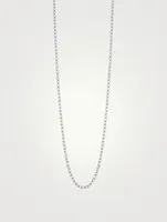 24-Inch 18K White Gold Chain Link Necklace