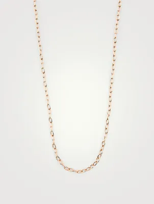 32-Inch 18K Rose Gold Chain Link Necklace