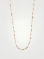 32-Inch 18K Rose Gold Chain Link Necklace