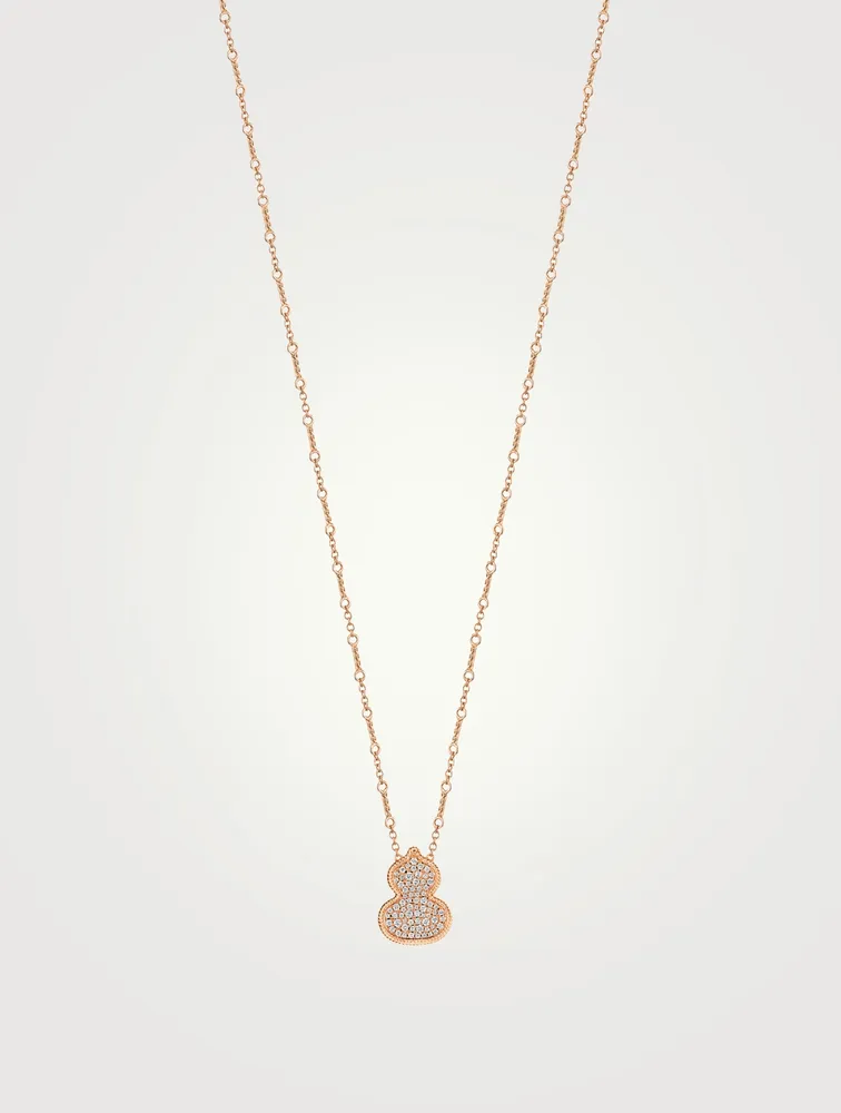 Wulu 18K Rose Gold Necklace With Diamonds