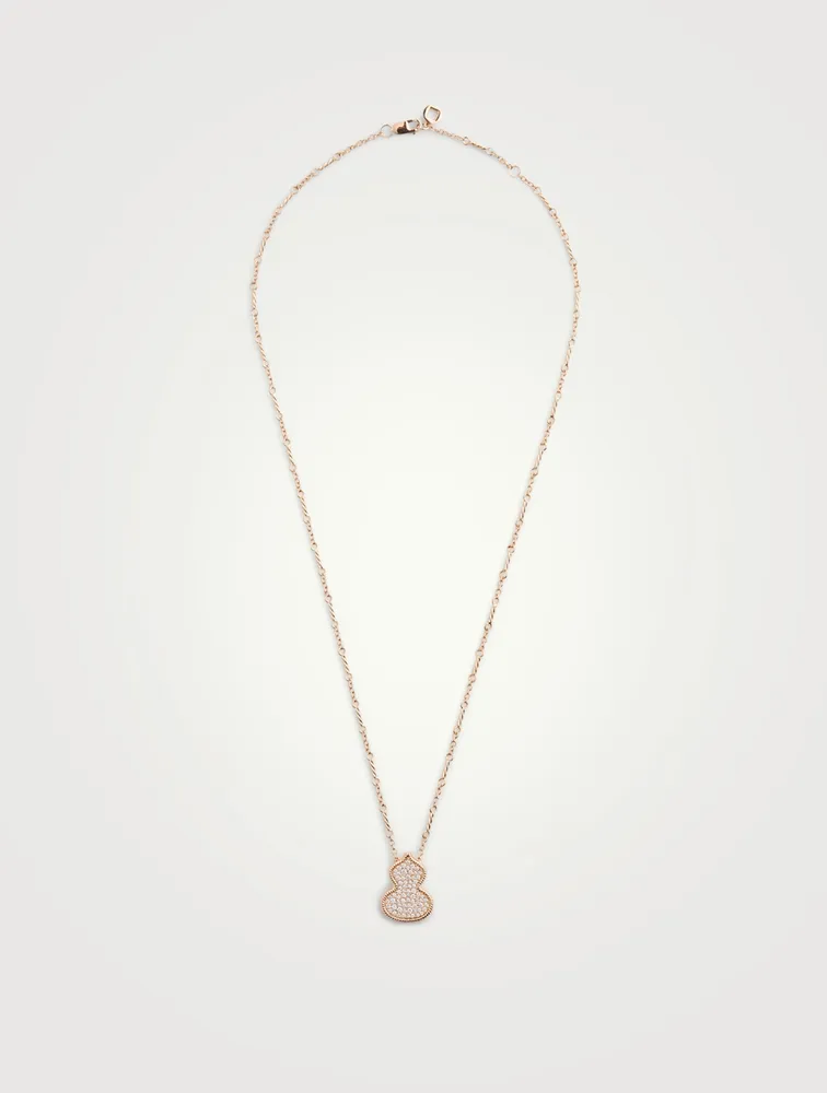 Wulu 18K Rose Gold Necklace With Diamonds