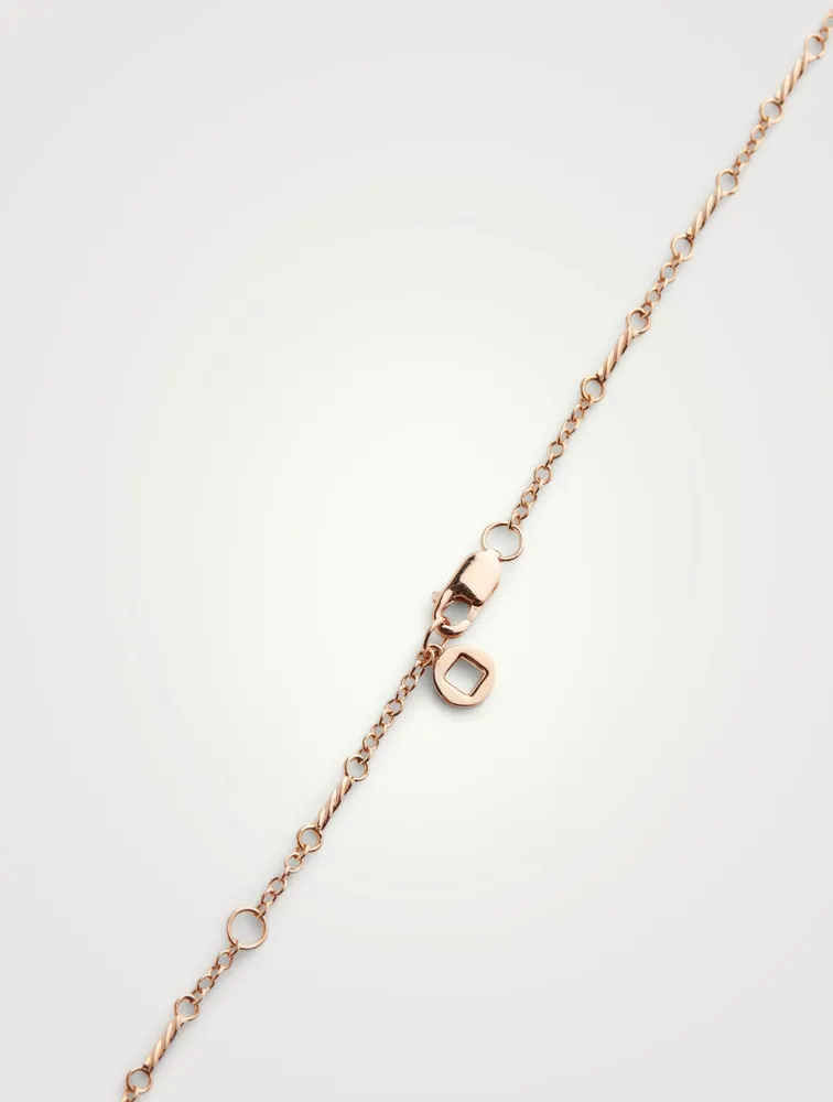 Wulu 18K Rose Gold Necklace With Diamonds