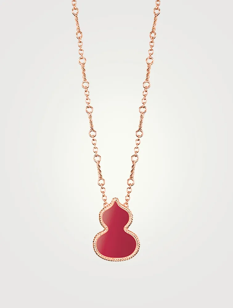 Wulu 18K Rose Gold Necklace With Agate