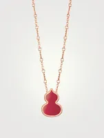 Wulu 18K Rose Gold Necklace With Agate