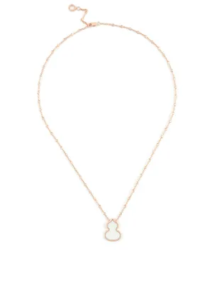 Wulu 18K Rose Gold Necklace With Agate