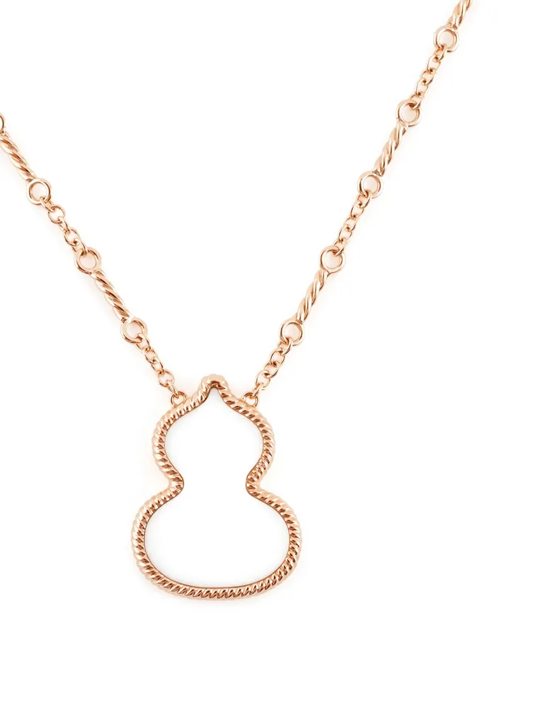 Wulu 18K Rose Gold Necklace With Agate