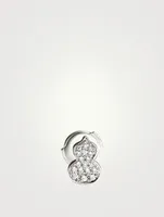 Petite Wulu 18K White Gold Stud Earring With Diamonds