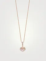 Petite Yu Yi 18K Rose Gold Necklace With Mother-Of-Pearl And Diamonds