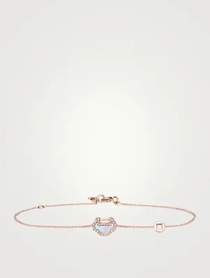 Petite Yu Yi 18K Rose Gold Bracelet With Mother-Of-Pearl And Diamonds