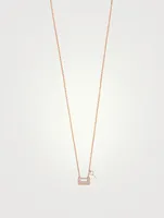 Yu Yi 18K Rose Gold Lock With Key Necklace With Diamonds