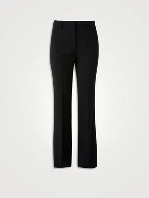 Farrah Wool High-Rise Bootcut Pants