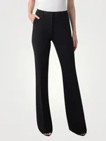 Farrah Wool High-Rise Bootcut Pants
