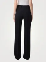 Farrah Wool High-Rise Bootcut Pants