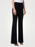 Farrah Wool High-Rise Bootcut Pants