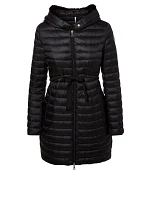Barbel Down Puffer Coat With Fur Hood