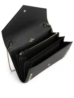 Rockstud Leather Wallet Chain Bag