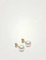 Medium 18K Yellow Gold Pearl Stud Earrings