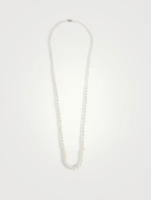 18K White Gold Pearl Graduated Necklace