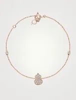 Petite Wulu 18K Rose Gold Bracelet With Pavé Diamonds