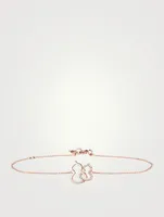 Petite Wulu 18K Rose Gold Link Bracelet With Diamonds