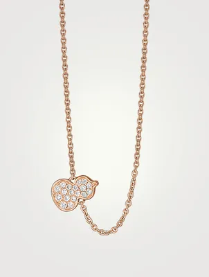 Petite Wulu 18K Rose Gold Necklace With Diamonds