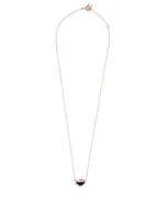 Yu Yi 18K Rose Gold Pendant Necklace With Diamonds And Onyx