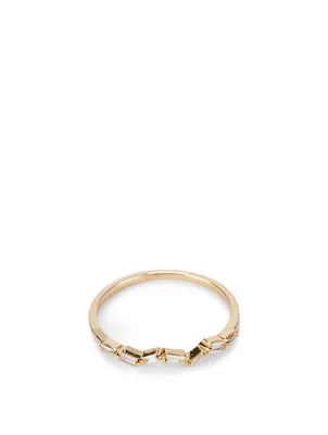 18K Gold Band With Diamonds