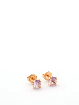 14K Gold Papillion Earrings With Rose de France