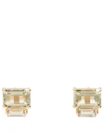 Amalfi 14K Gold Earrings With Green Amethyst